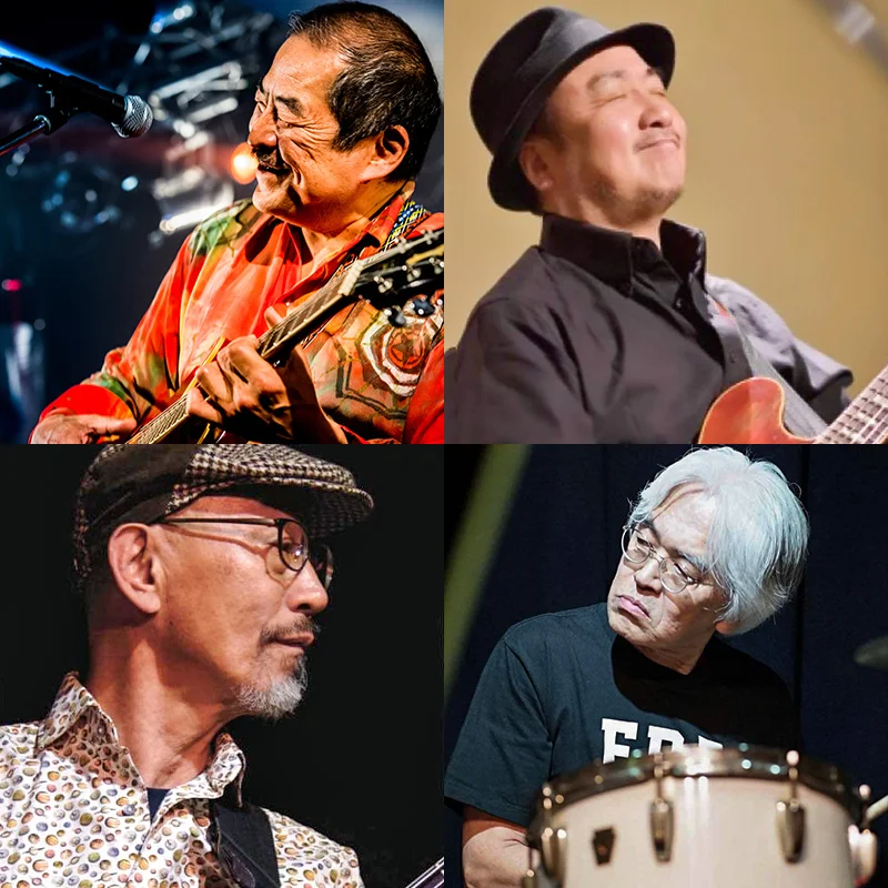 吾妻光良(Gt/Vo) 田中晴之(Gt) 山田晴三(Ba) 高野秀樹(Dr)