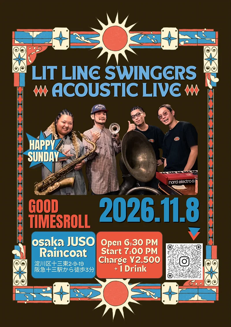 ［Lit Line Swingers］Sayaka（Sax）永野雄己（Tp）岩田智貴（Pf）前畑優作（Bs）