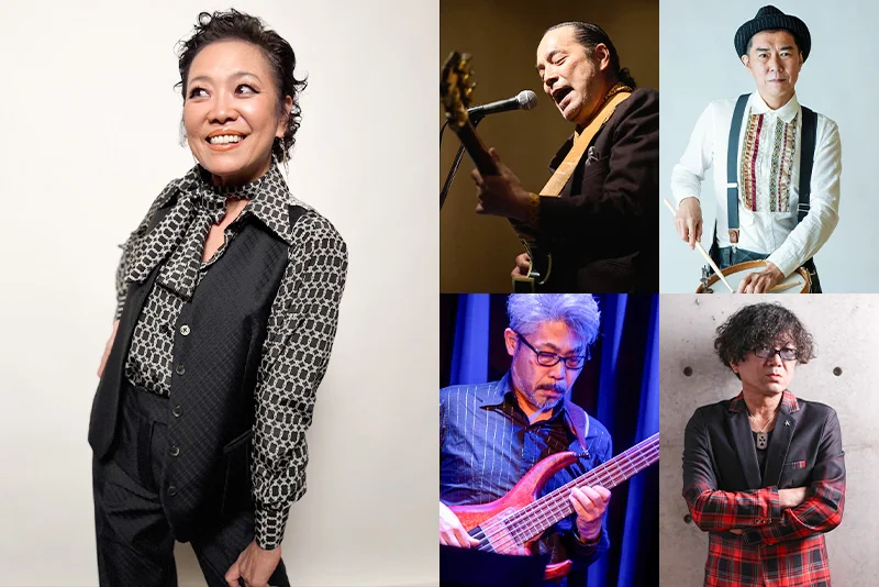 大西ユカリ（Vo） クスミヒデオ（G） ヨッシー吉岡（Dr） zingoro（B） 元岡衛（Key）