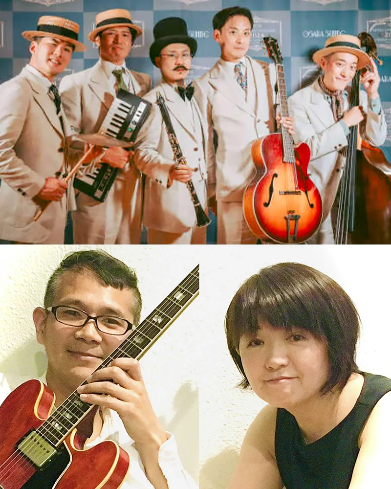 Clap Stomp Swingin'、前川歌名子（vo）、水野快行（gt/vo）