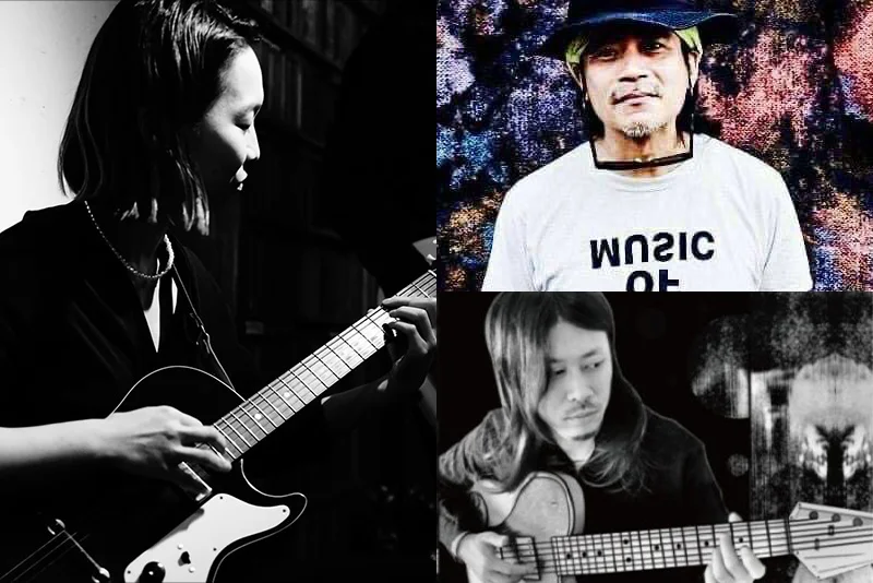 "蠣崎未来（vo/gt） ［Guest］辰巳光英（Tp）ヨシガキルイ（Gt）"