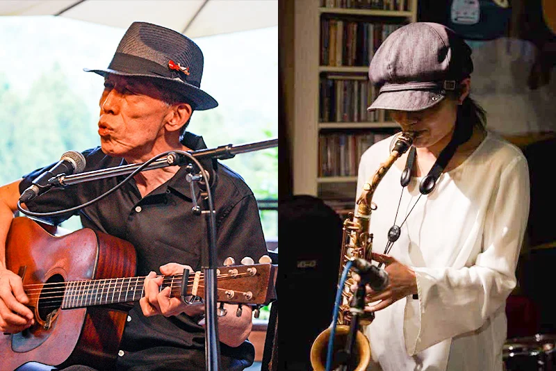 金森幸介（gt/vo） 南あやこ（alto sax）