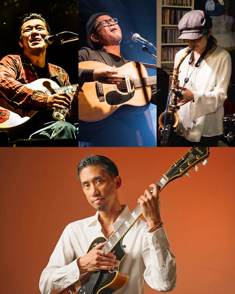 ［YODO & KANZAKI River Trio］ 口石和人（vo/gt）池田ちゃまらま（vo/gt）南あやこ（sax） Rob De