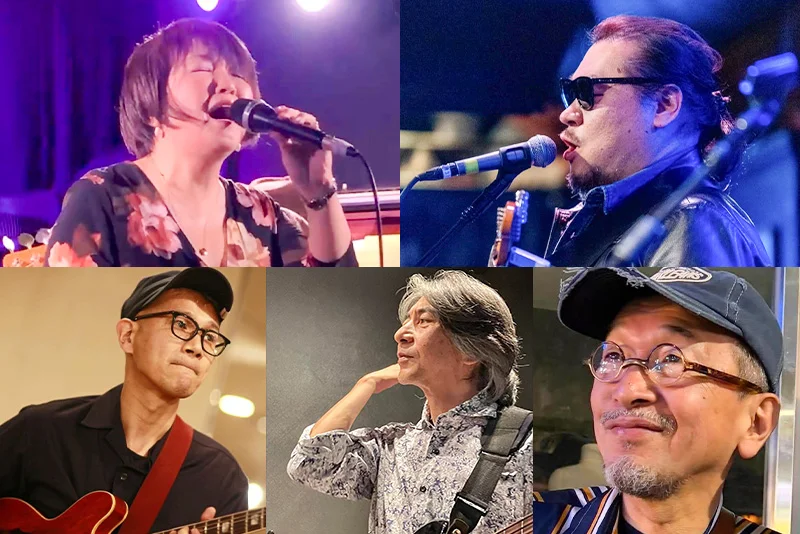 前川歌名子（vo） キム・ジュヨプ（gt） ヨシ水野（gt） 李庸恩（gt） 大森英二（dr）