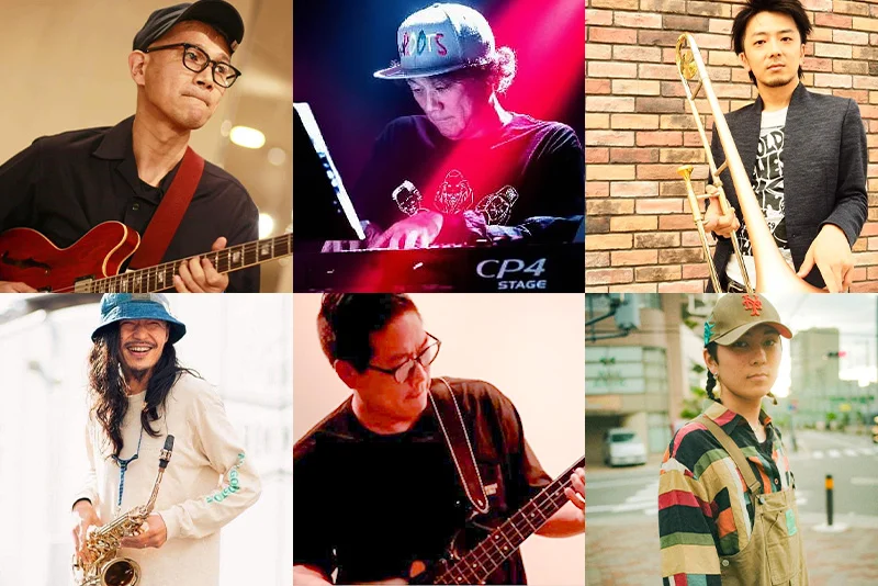 ［HOTCH POTCH BAND Ⅱ］  水野快行（Vo/Gt） 前田和彦（Key） 古御門幹人（Tb） 啓太郎（Sax） 脇本総一郎（Ba) 輝真（Dr）
