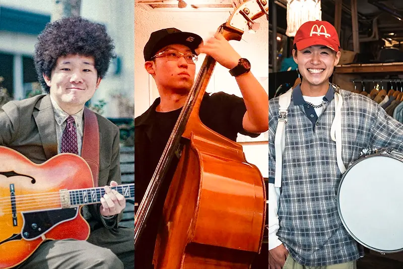 湯川岳（Gt） 前畑優作（Ba） 齊藤陸（Dr）