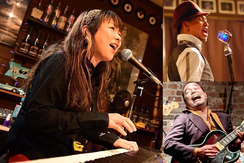 和田八美（pf/vo）［Guest］ Isa Jamming（gt/vo）,クスミヒデオ（gt/vo）