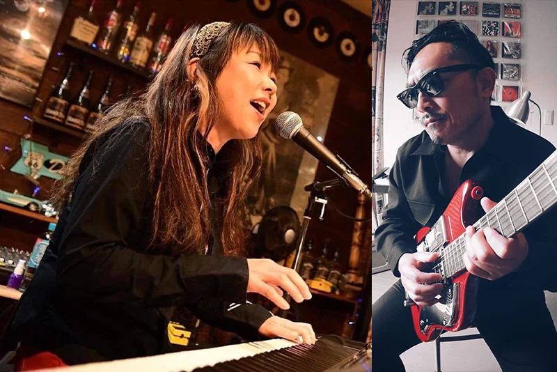 和田八美（pf/vo）［Guest］Spider Tetsu（gt/vo）